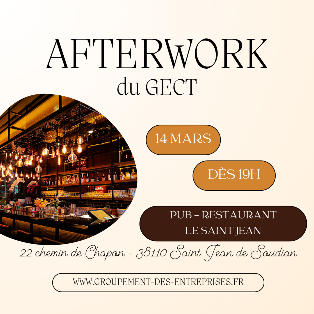 Invitation afterwork by le Groupement jeudi 14 mars 2024 à 19h